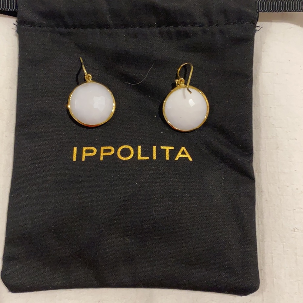 💥2xHP💥 SOLD IPPOLITA LOLLIPOP 18K GOLD QUARTZ EARRINGS - Picture 1 of 16